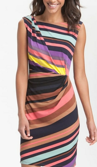 Sleeveless Stripe Jersey Dress - Picture 2 of 11